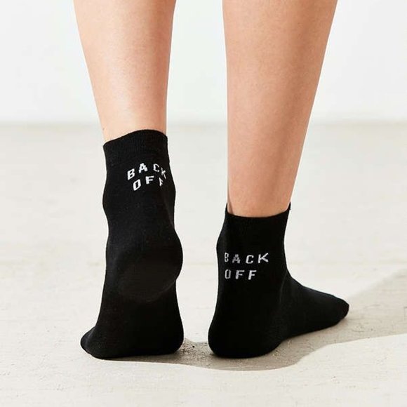 Urban Outfitters Accessories - URBAN OUTFITTERS back off message ankle socks